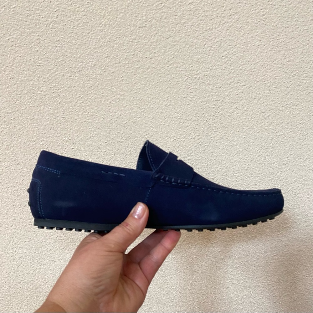 NWB Toecap Navy Suede Driving Loafer for Men